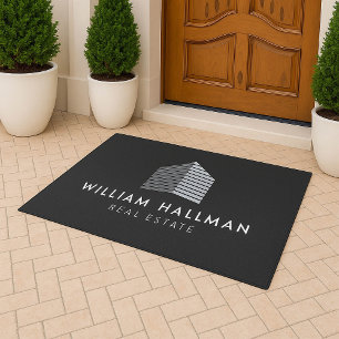 Abstract Home Logo Gray/Dark Gray Doormat
