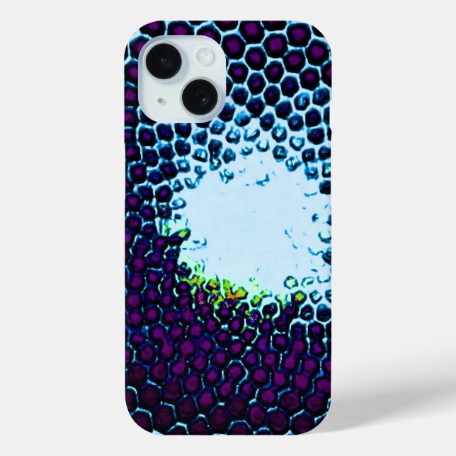 Abstract Honeycomb Design blue and purple Case-Mate iPhone Case (Back)