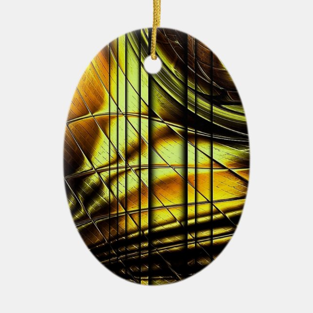 Abstract Honeygold Ornament (Front)