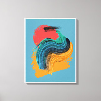 Abstract Horizon Swirl Canvas Print