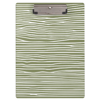 Abstract horizontal lines_white over olive green clipboard
