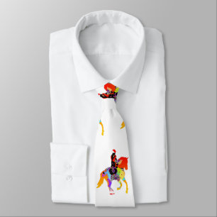Abstract Horse And Rider Tie