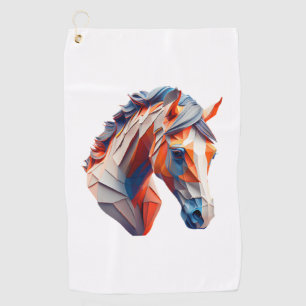 Abstract Horse Art A Colourful Twist on Wildlife I Golf Towel