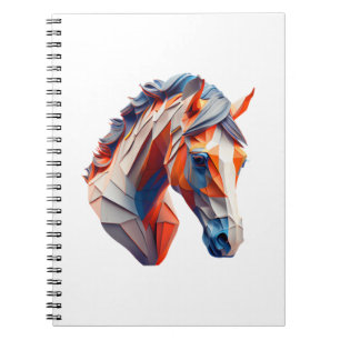 Abstract Horse Art A Colourful Twist on Wildlife I Notebook