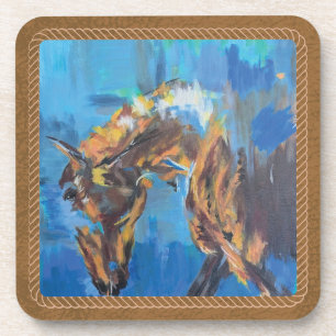 Abstract Horse Art Coaster