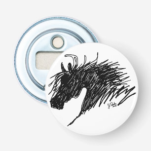 Abstract Horse Head art Bottle Opener