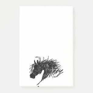 Abstract Horse Head art Post-it Notes