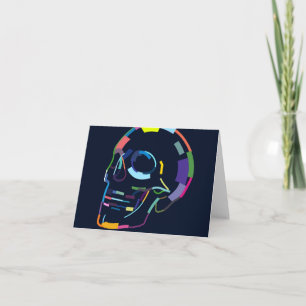 Abstract human skull Card