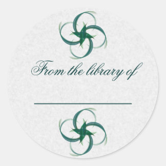 Abstract Hummingbird Classic Round Sticker