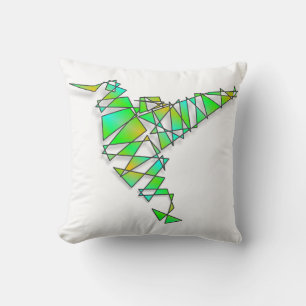 Abstract Hummingbird Cushion