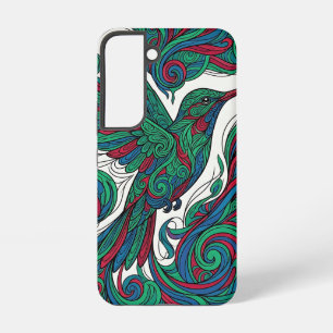 Abstract Hummingbird Jewel Tone Samsung Cases