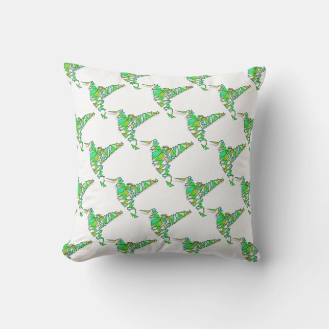 Abstract Hummingbirds - Seamless Pattern Cushion (Front)