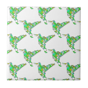 Abstract Hummingbirds Tile