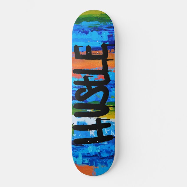 Abstract Hustle Skateboard (Front)