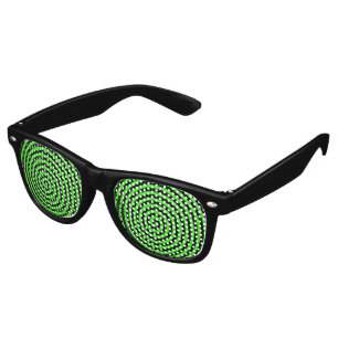 Abstract Hypnotised Green Retro Sunglasses