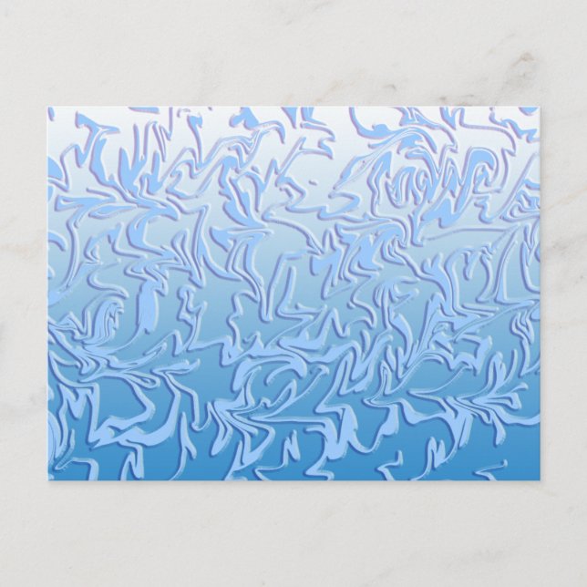 Abstract Icy Swirl Postcard (Front)