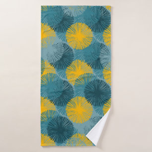 Abstract Ikat and boho style handcraft fabric patt Bath Towel