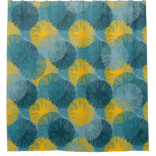 Abstract Ikat and boho style handcraft fabric patt Shower Curtain