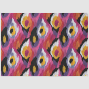 Abstract Ikat Pattern Colourful Decoupage Tissue Paper