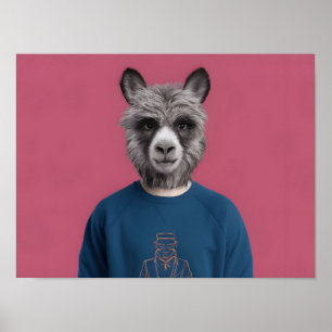 Abstract Illustrated Minimalist Portrait Poster