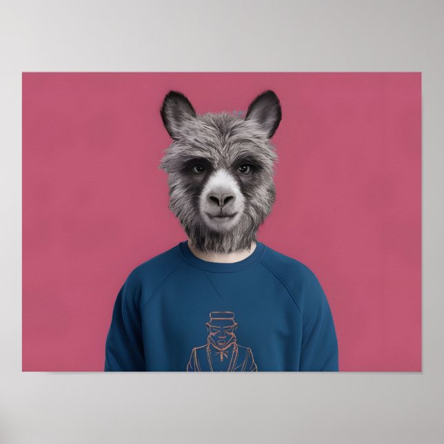 Abstract Illustrated Minimalist Portrait Poster (Front)