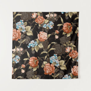 abstract illustration drawn floral seamless patter tapestry