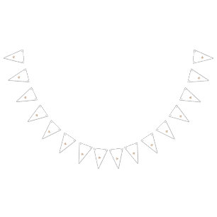 Abstract illustration of a branch with light beige bunting