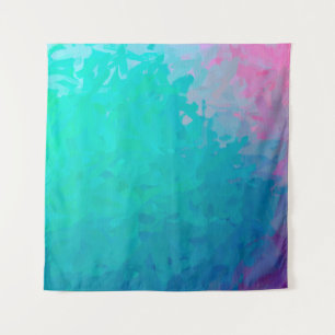 Abstract illustration of green Impressionist Impas Tapestry