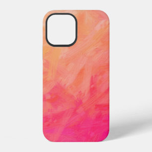 Abstract illustration of pink, yellow Bristle Brus iPhone 12 Case