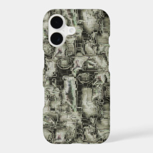 Abstract image carved mosaic in shades of grey thr