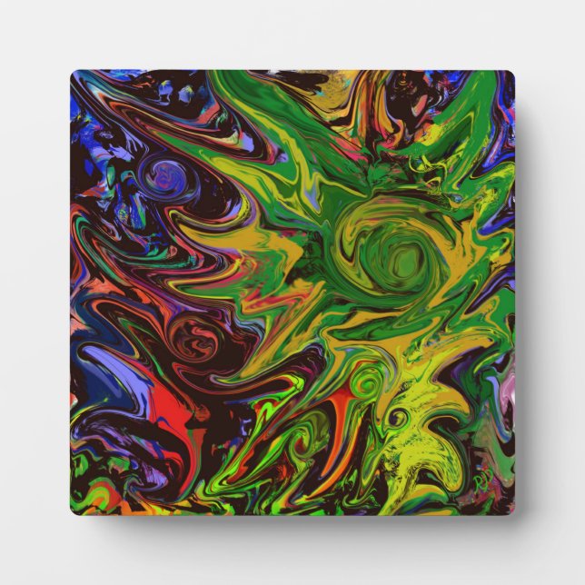 Abstract image entitled "Worlds arise" Plaque (Front)