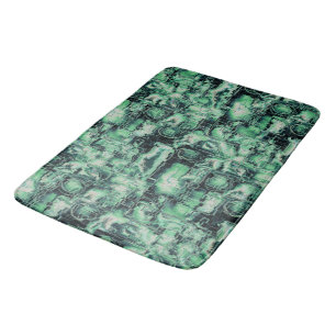Abstract image in mosaic sculpted, in coral tones  bath mat
