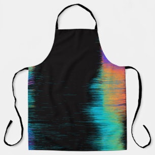 Abstract image of glitched LED screen. Broken vide Apron