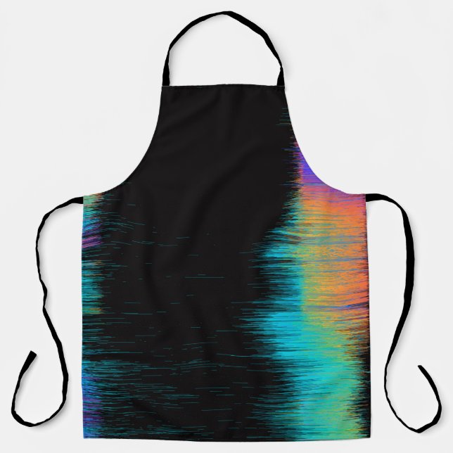 Abstract image of glitched LED screen. Broken vide Apron (Front)