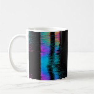 Abstract image of glitched LED screen. Broken vide Coffee Mug
