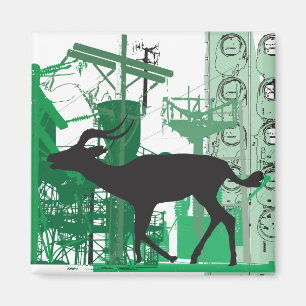 Abstract Impala Magnet