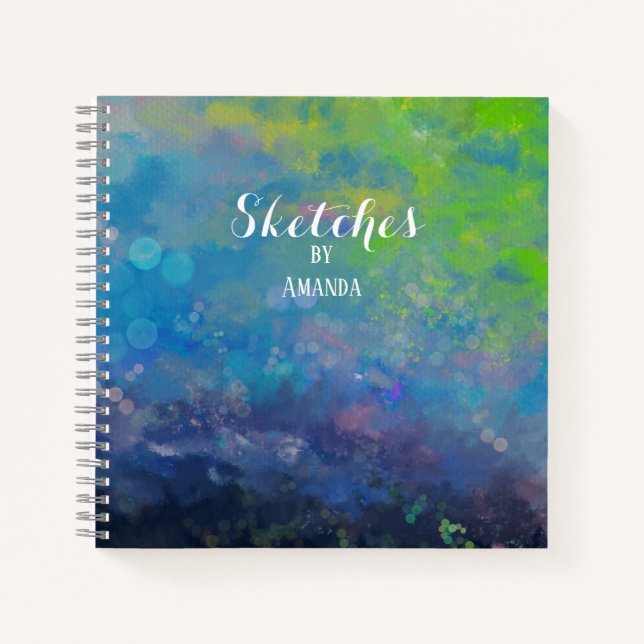 Abstract impressionist field of flowers Sketch or  Notebook (Front)