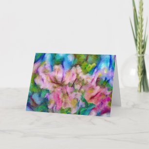 Abstract Impressionist Floral Art Note Card