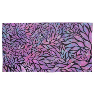 Abstract impressionist leaves pillowcase