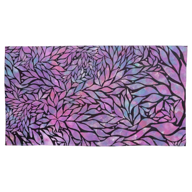 Abstract impressionist leaves pillowcase (Front)