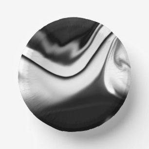 Abstract in Black and white Paper Plate