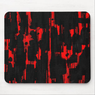 Abstract in Black - Red Mouse Pad