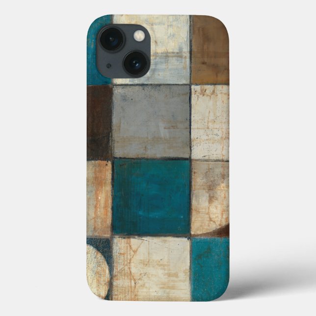 Abstract in Blue and Brown Case-Mate iPhone Case (Back)