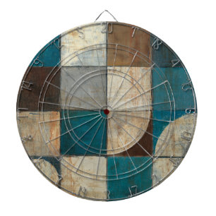 Abstract in Blue and Brown Dartboard