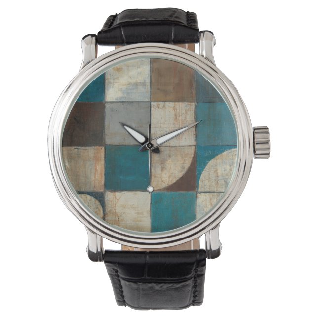 Abstract in Blue and Brown Watch (Front)