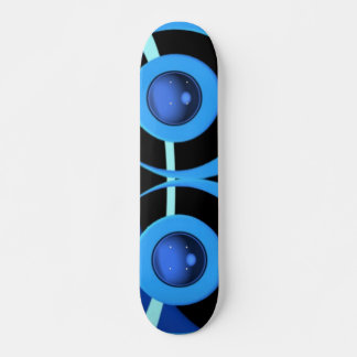 Abstract in blue ands and blacks. skateboard
