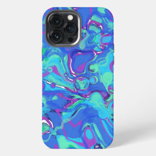 Abstract In Blues, Greens, & Purples iPhone 13 Pro Max Case