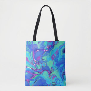 Abstract In Blues, Greens, & Purples Tote Bag