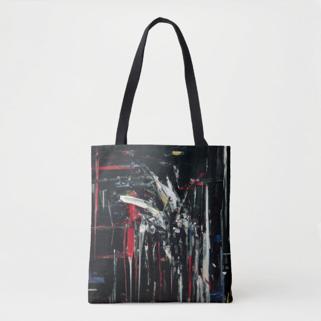 Abstract in dark colours tote bag (Front)