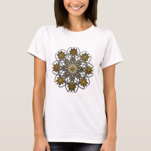 Abstract in Gold and Silver T-Shirt